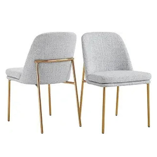 Modern Dining Chairs Set , FSC Certified Metal Dining Chair for Dining Room, White (Multi-Colored)
